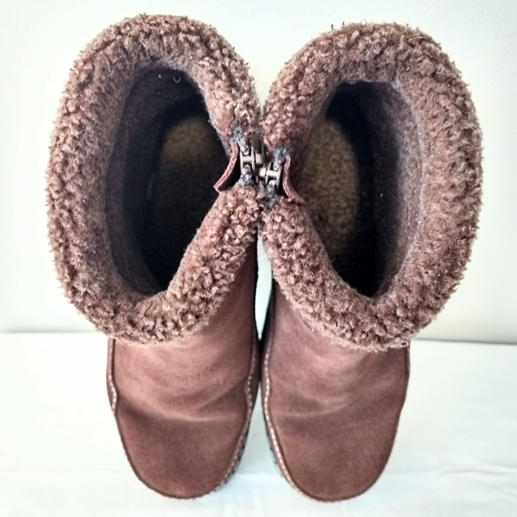 Land's End Brown Suede & Microfleece Winter Boots - Picture 3 of 8